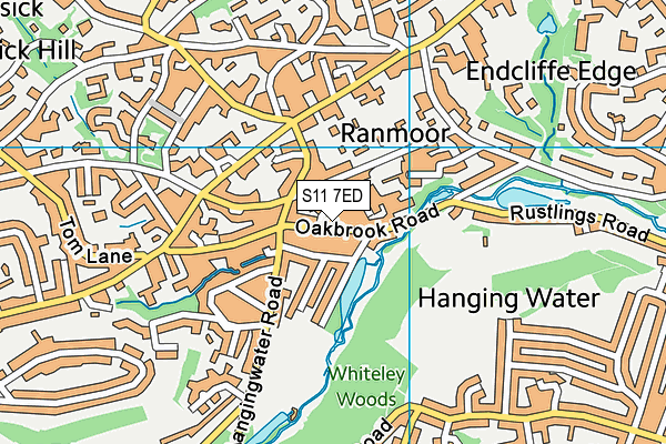 S11 7ED map - OS VectorMap District (Ordnance Survey) S11 7ED map - OS VectorMap District (Ordnance Survey)
