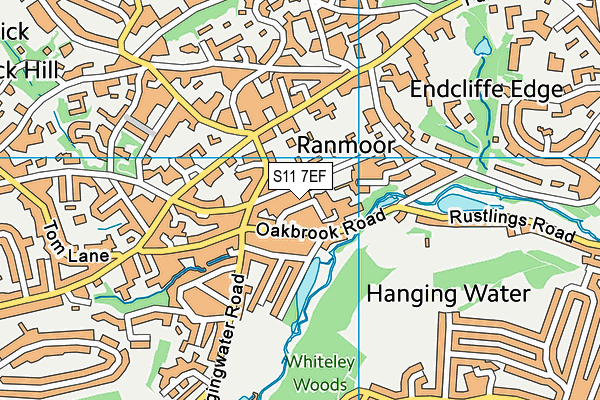 S11 7EF map - OS VectorMap District (Ordnance Survey) S11 7EF map - OS VectorMap District (Ordnance Survey)
