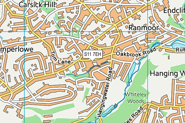S11 7EH map - OS VectorMap District (Ordnance Survey) S11 7EH map - OS VectorMap District (Ordnance Survey)