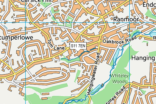 S11 7EN map - OS VectorMap District (Ordnance Survey) S11 7EN map - OS VectorMap District (Ordnance Survey)