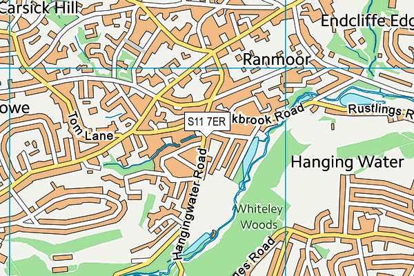 S11 7ER map - OS VectorMap District (Ordnance Survey) S11 7ER map - OS VectorMap District (Ordnance Survey)