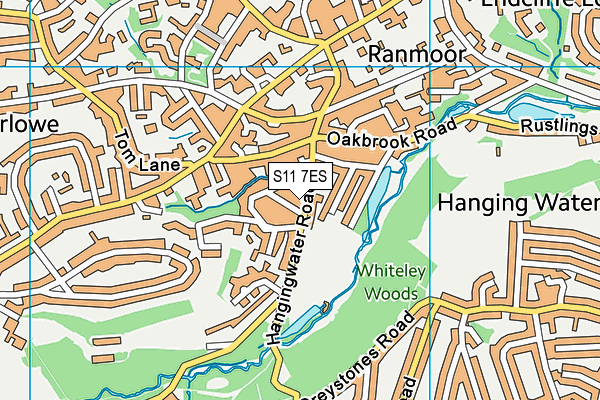 S11 7ES map - OS VectorMap District (Ordnance Survey) S11 7ES map - OS VectorMap District (Ordnance Survey)