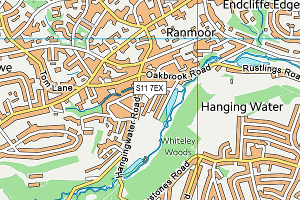 S11 7EX map - OS VectorMap District (Ordnance Survey) S11 7EX map - OS VectorMap District (Ordnance Survey)