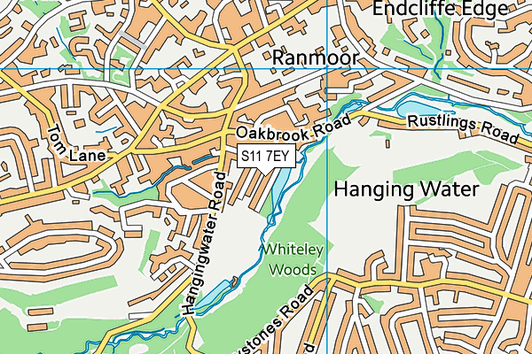 S11 7EY map - OS VectorMap District (Ordnance Survey) S11 7EY map - OS VectorMap District (Ordnance Survey)