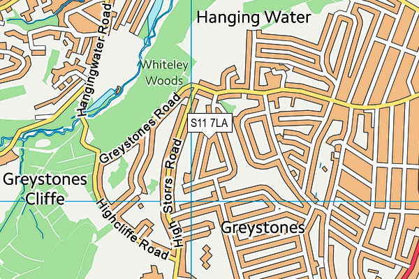 S11 7LA map - OS VectorMap District (Ordnance Survey) S11 7LA map - OS VectorMap District (Ordnance Survey)