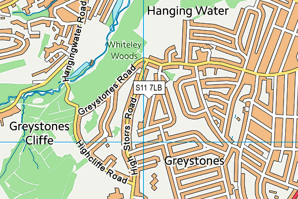 S11 7LB map - OS VectorMap District (Ordnance Survey) S11 7LB map - OS VectorMap District (Ordnance Survey)