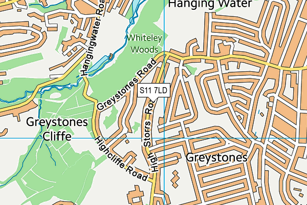 S11 7LD map - OS VectorMap District (Ordnance Survey) S11 7LD map - OS VectorMap District (Ordnance Survey)