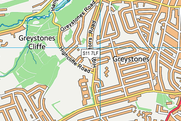 S11 7LF map - OS VectorMap District (Ordnance Survey) S11 7LF map - OS VectorMap District (Ordnance Survey)