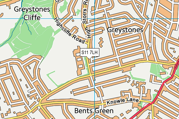 S11 7LH map - OS VectorMap District (Ordnance Survey) S11 7LH map - OS VectorMap District (Ordnance Survey)