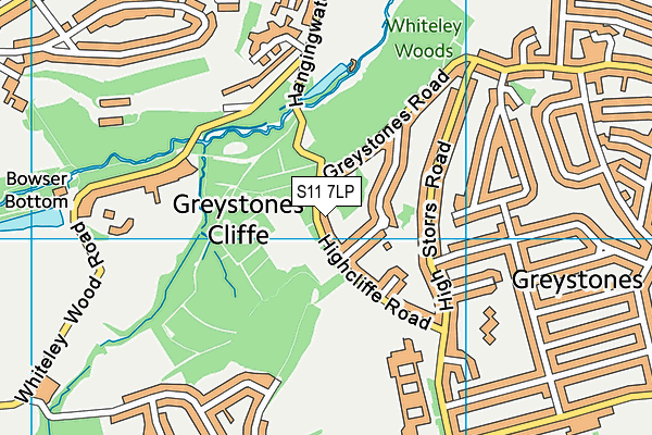 S11 7LP map - OS VectorMap District (Ordnance Survey) S11 7LP map - OS VectorMap District (Ordnance Survey)