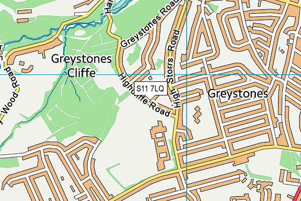 S11 7LQ map - OS VectorMap District (Ordnance Survey) S11 7LQ map - OS VectorMap District (Ordnance Survey)
