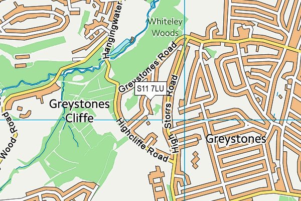 S11 7LU map - OS VectorMap District (Ordnance Survey) S11 7LU map - OS VectorMap District (Ordnance Survey)