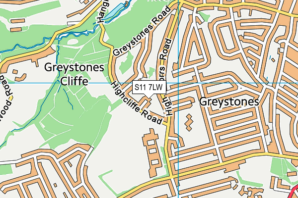 S11 7LW map - OS VectorMap District (Ordnance Survey) S11 7LW map - OS VectorMap District (Ordnance Survey)