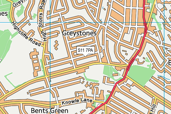 S11 7PA map - OS VectorMap District (Ordnance Survey) S11 7PA map - OS VectorMap District (Ordnance Survey)