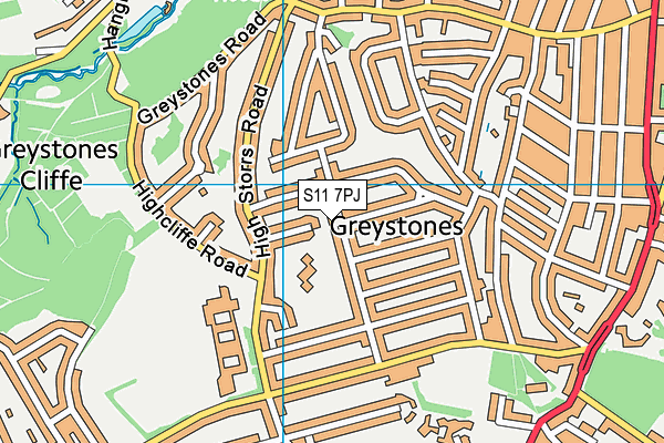 S11 7PJ map - OS VectorMap District (Ordnance Survey) S11 7PJ map - OS VectorMap District (Ordnance Survey)