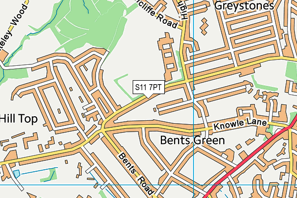 S11 7PT map - OS VectorMap District (Ordnance Survey) S11 7PT map - OS VectorMap District (Ordnance Survey)