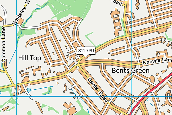 S11 7PU map - OS VectorMap District (Ordnance Survey) S11 7PU map - OS VectorMap District (Ordnance Survey)