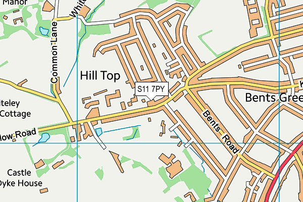 S11 7PY map - OS VectorMap District (Ordnance Survey) S11 7PY map - OS VectorMap District (Ordnance Survey)