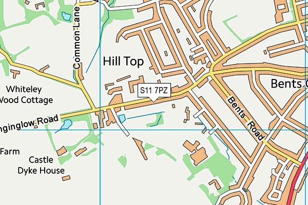 S11 7PZ map - OS VectorMap District (Ordnance Survey) S11 7PZ map - OS VectorMap District (Ordnance Survey)