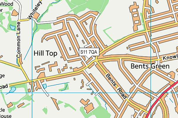 S11 7QA map - OS VectorMap District (Ordnance Survey) S11 7QA map - OS VectorMap District (Ordnance Survey)
