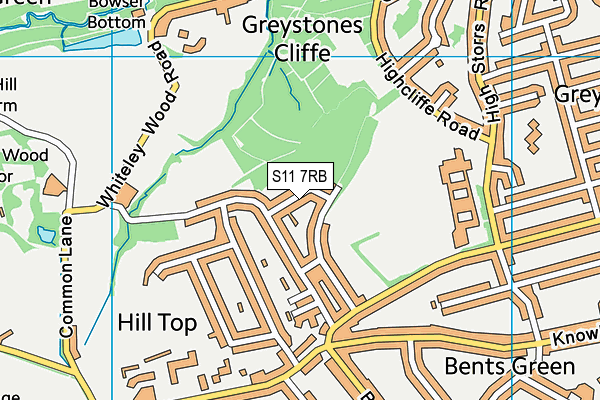 S11 7RB map - OS VectorMap District (Ordnance Survey) S11 7RB map - OS VectorMap District (Ordnance Survey)