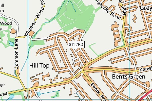 S11 7RD map - OS VectorMap District (Ordnance Survey)