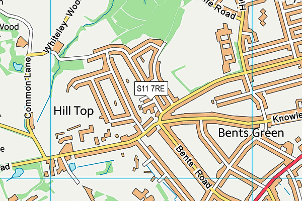 S11 7RE map - OS VectorMap District (Ordnance Survey) S11 7RE map - OS VectorMap District (Ordnance Survey)