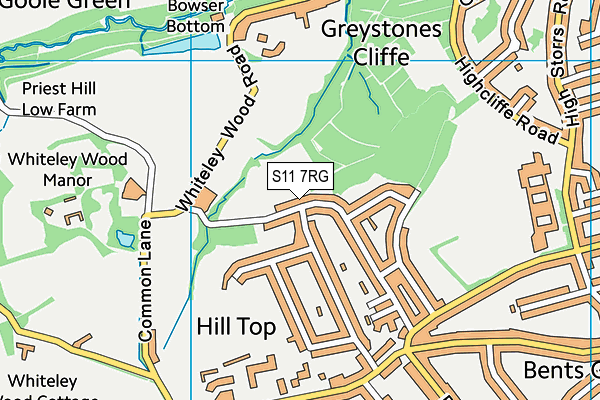S11 7RG map - OS VectorMap District (Ordnance Survey) S11 7RG map - OS VectorMap District (Ordnance Survey)
