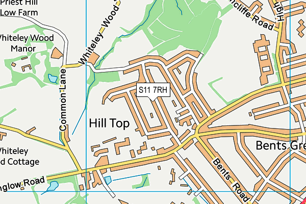 S11 7RH map - OS VectorMap District (Ordnance Survey) S11 7RH map - OS VectorMap District (Ordnance Survey)