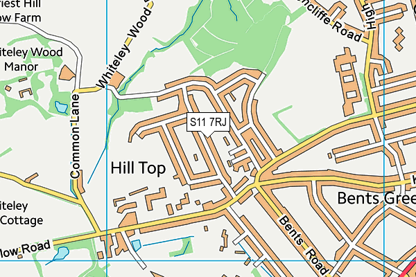 S11 7RJ map - OS VectorMap District (Ordnance Survey) S11 7RJ map - OS VectorMap District (Ordnance Survey)