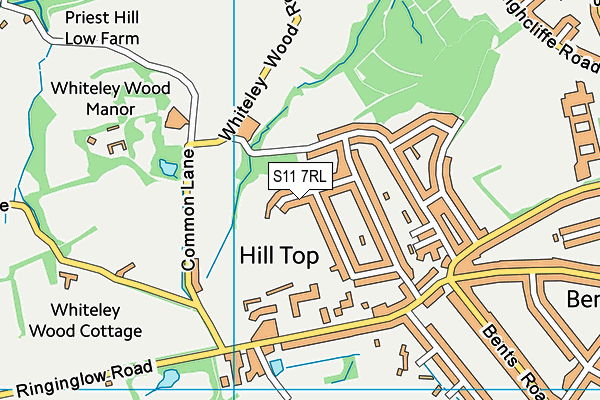 S11 7RL map - OS VectorMap District (Ordnance Survey) S11 7RL map - OS VectorMap District (Ordnance Survey)