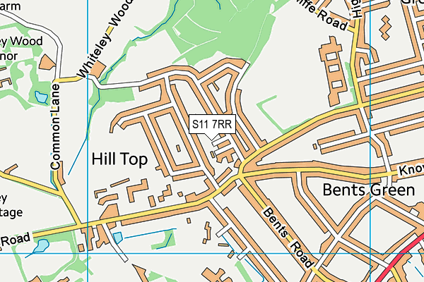 S11 7RR map - OS VectorMap District (Ordnance Survey) S11 7RR map - OS VectorMap District (Ordnance Survey)