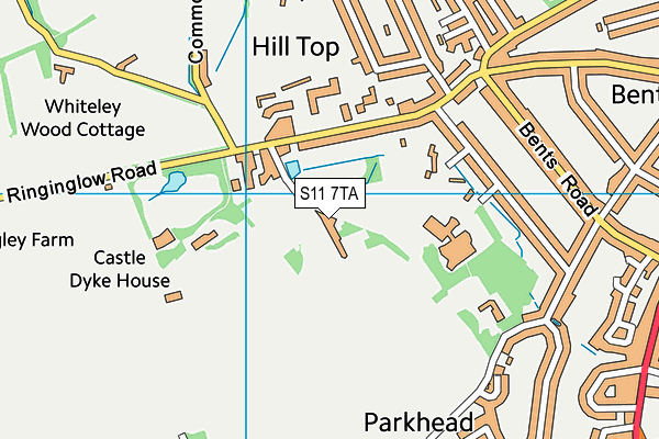 S11 7TA map - OS VectorMap District (Ordnance Survey) S11 7TA map - OS VectorMap District (Ordnance Survey)