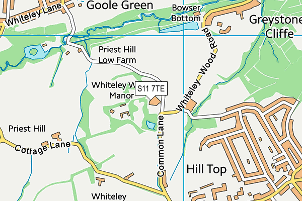 S11 7TE map - OS VectorMap District (Ordnance Survey) S11 7TE map - OS VectorMap District (Ordnance Survey)
