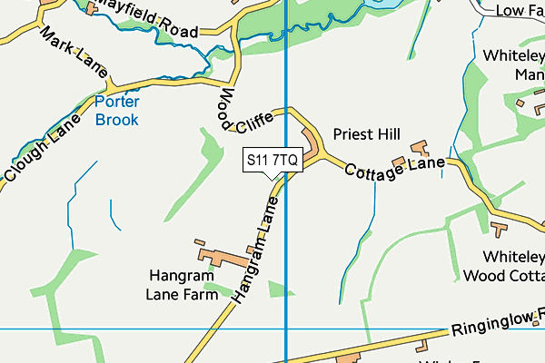 S11 7TQ map - OS VectorMap District (Ordnance Survey)