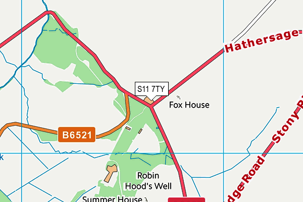 S11 7TY map - OS VectorMap District (Ordnance Survey) S11 7TY map - OS VectorMap District (Ordnance Survey)