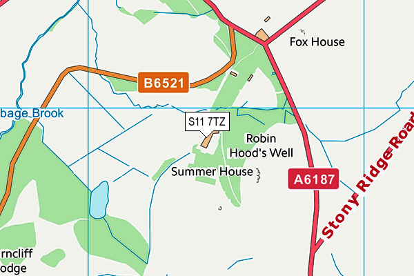 S11 7TZ map - OS VectorMap District (Ordnance Survey) S11 7TZ map - OS VectorMap District (Ordnance Survey)