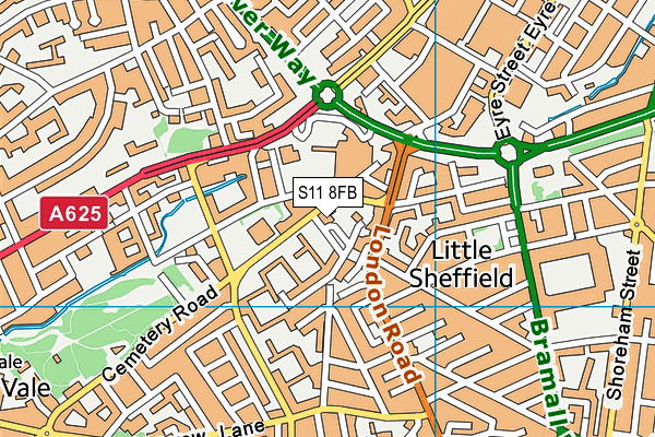 S11 8FB map - OS VectorMap District (Ordnance Survey) S11 8FB map - OS VectorMap District (Ordnance Survey)