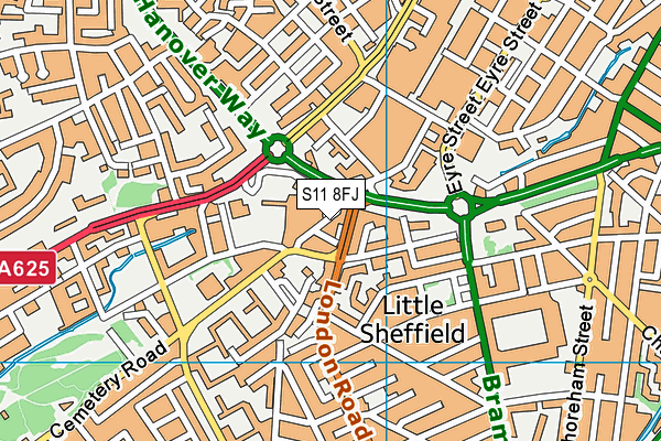 S11 8FJ map - OS VectorMap District (Ordnance Survey) S11 8FJ map - OS VectorMap District (Ordnance Survey)