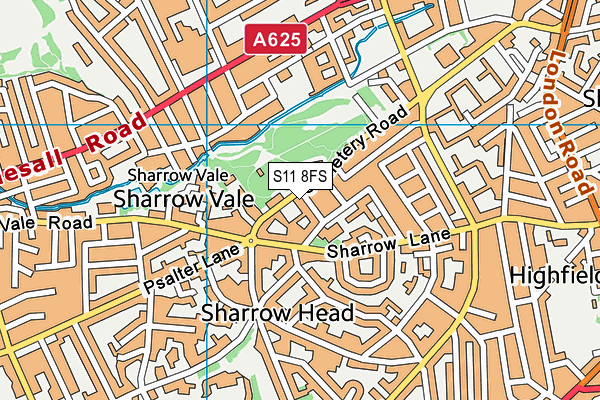S11 8FS map - OS VectorMap District (Ordnance Survey) S11 8FS map - OS VectorMap District (Ordnance Survey)