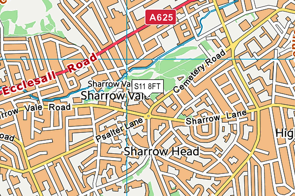 S11 8FT map - OS VectorMap District (Ordnance Survey) S11 8FT map - OS VectorMap District (Ordnance Survey)
