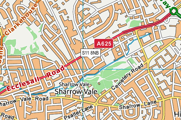S11 8NB map - OS VectorMap District (Ordnance Survey) S11 8NB map - OS VectorMap District (Ordnance Survey)