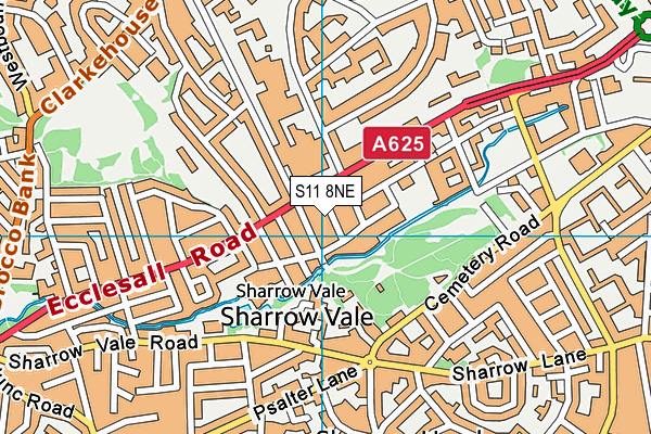 S11 8NE map - OS VectorMap District (Ordnance Survey) S11 8NE map - OS VectorMap District (Ordnance Survey)