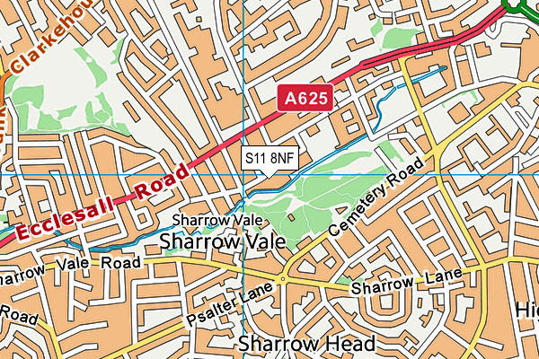 S11 8NF map - OS VectorMap District (Ordnance Survey) S11 8NF map - OS VectorMap District (Ordnance Survey)