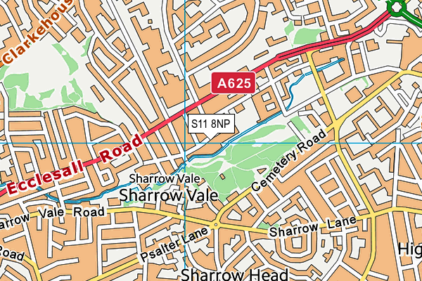 S11 8NP map - OS VectorMap District (Ordnance Survey) S11 8NP map - OS VectorMap District (Ordnance Survey)