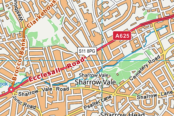 S11 8PG map - OS VectorMap District (Ordnance Survey) S11 8PG map - OS VectorMap District (Ordnance Survey)