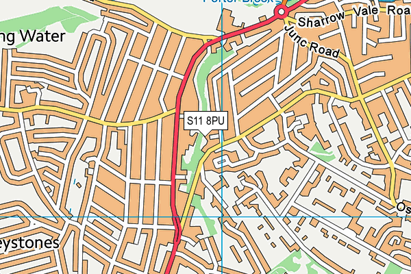 S11 8PU map - OS VectorMap District (Ordnance Survey) S11 8PU map - OS VectorMap District (Ordnance Survey)