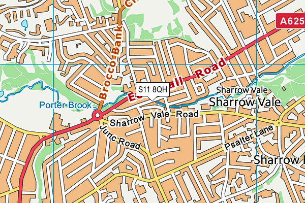 S11 8QH map - OS VectorMap District (Ordnance Survey) S11 8QH map - OS VectorMap District (Ordnance Survey)