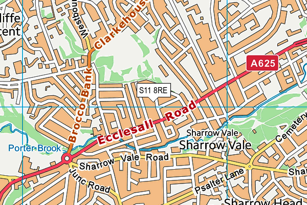S11 8RE map - OS VectorMap District (Ordnance Survey) S11 8RE map - OS VectorMap District (Ordnance Survey)
