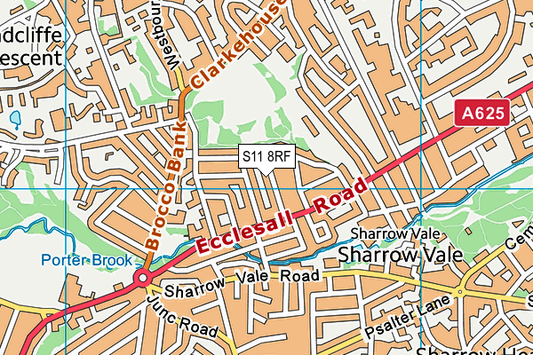 S11 8RF map - OS VectorMap District (Ordnance Survey) S11 8RF map - OS VectorMap District (Ordnance Survey)